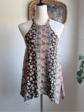 Boho halter neck style summer tank top